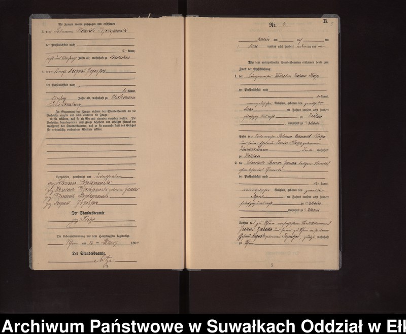 image.from.unit.number "Heiraths-Neben-Register des Preussischen Standes-Amtes Rhein Kreis Loetzen"