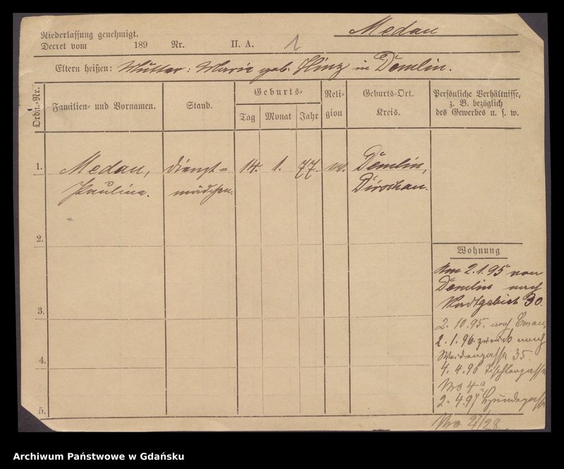 image.from.unit.number "Karty meldunkowe: Medau - Mehder"