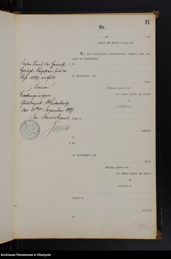 image.from.unit.number "Heiraths-Haupt-Register /wpisów nie było/"