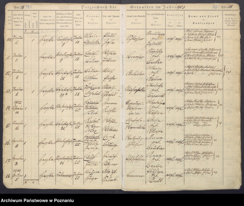 Obraz 20 z jednostki "Verzeichnis der Getauften"