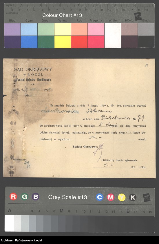 Obraz 3 z jednostki "Abram Lewkowicz- sprzedaż manufaktury"