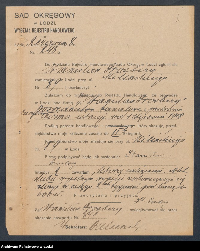 Obraz 3 z jednostki "Stanisław Grosberg – pośrednictwo handlowe i przetwórnia chemiczna"