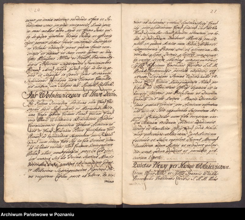 Obraz 15 z jednostki "Acta spectabilis officii consularis civitatis SR.Mtis Posnaniae ...sub notariatu Stanislai Gąsawski SR.Mtis secretari ac officii praesentis notarii"