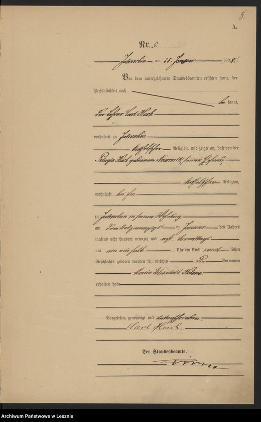 Obraz 8 z jednostki "[Księga urodzeń]"