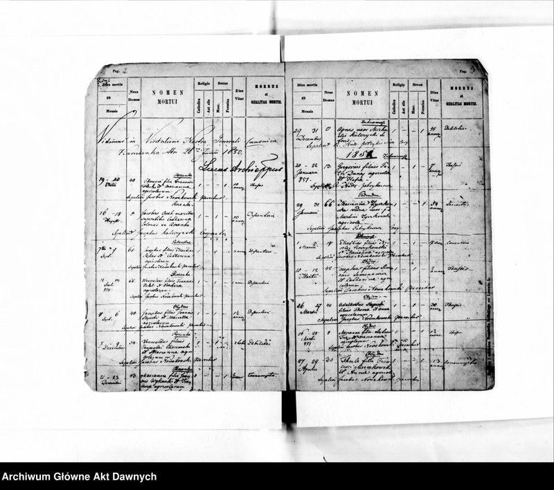 image.from.unit.number "Parafia: Kamionka Strumiłowa. Dekanat: Gliniany. Księga metrykalna zgonów dla całej parafii."