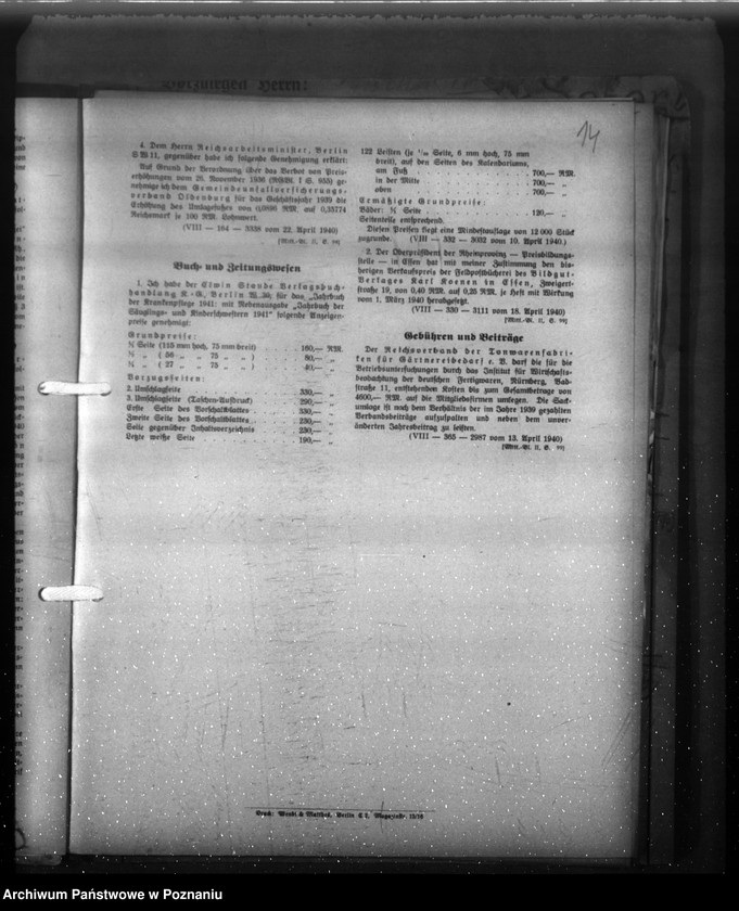 Obraz 18 z jednostki "Mitteilungsblatt für die Preisbildung"