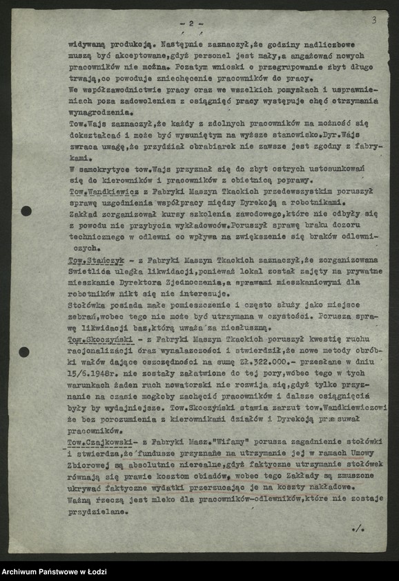 Obraz 4 z jednostki "Zjednoczenie Przemysłu Budowy Maszyn Włókienniczych; protokół [narady], sprawozdania [z produkcji]"