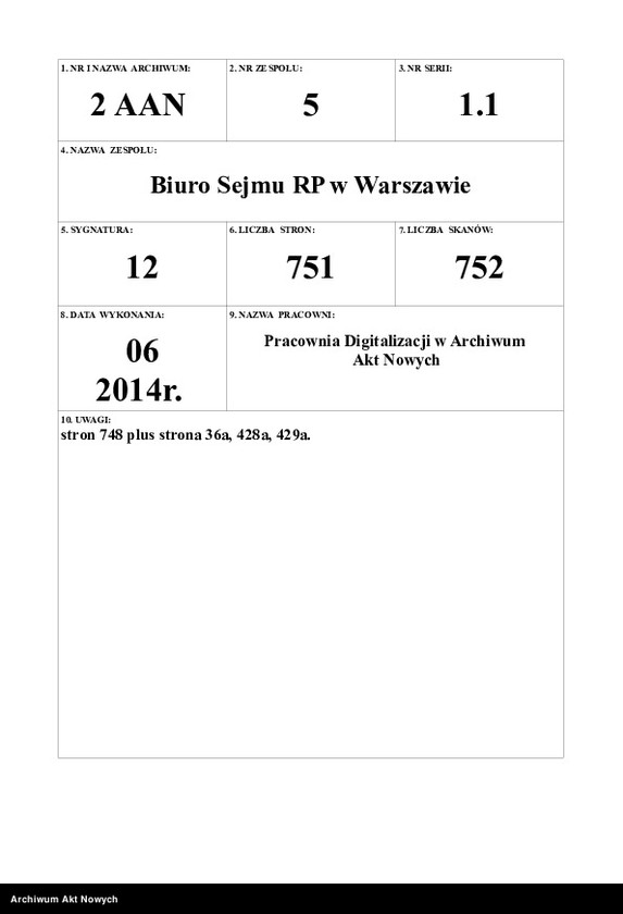 image.from.unit.number "Akta Trybunału Stanu. Akta b. Ministra Skarbu Gabriela Czechowicza."