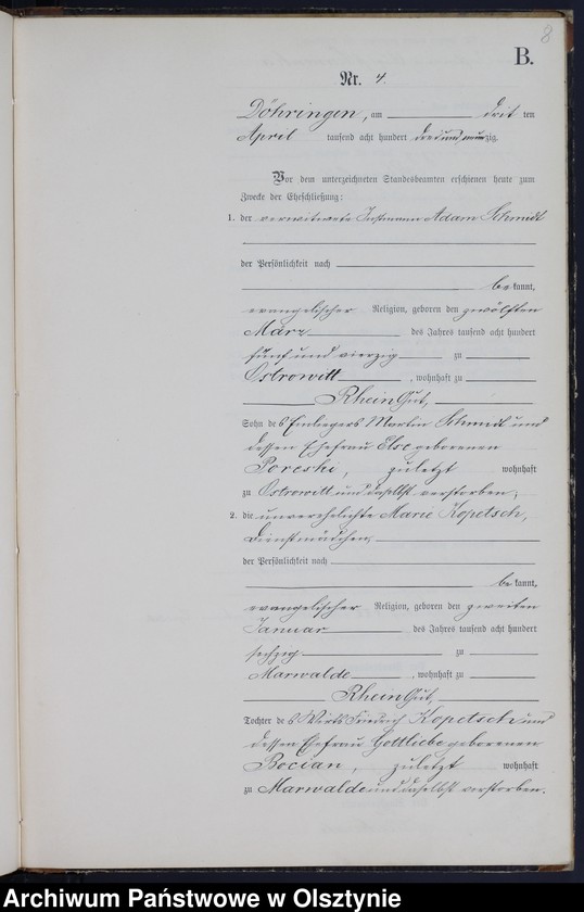 image.from.unit.number "Heiraths-Neben-Register Nr 1 - 19"