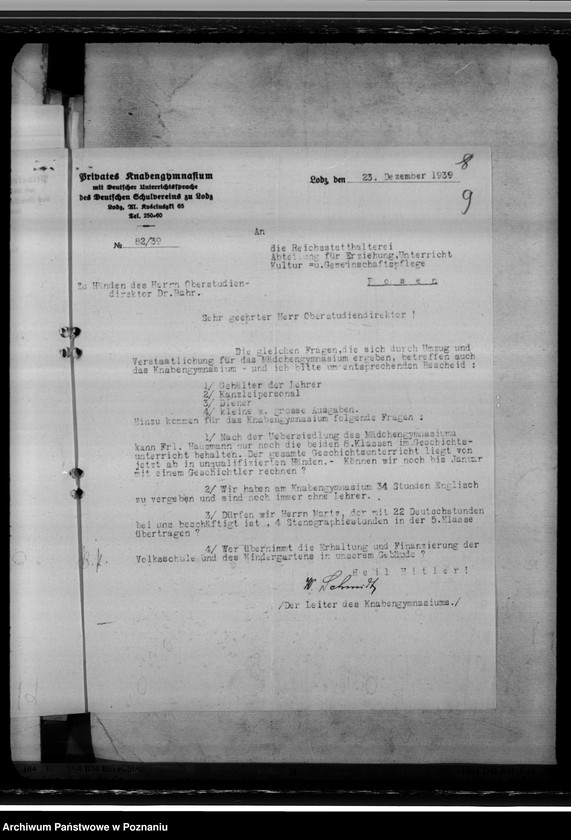 Obraz 13 z jednostki "Oberschule für Mädchen zu Lodz"