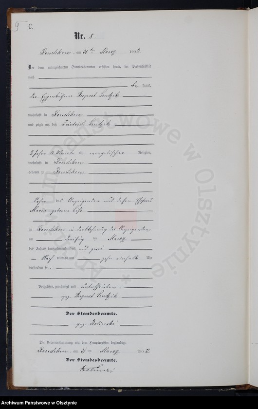 image.from.unit.number "Sterbe-Neben-Register Nr 1 - 46"