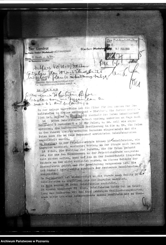 Obraz 9 z jednostki "Bau von Behelfsheimen in Altburgund (Szubin). Polenbaracken"