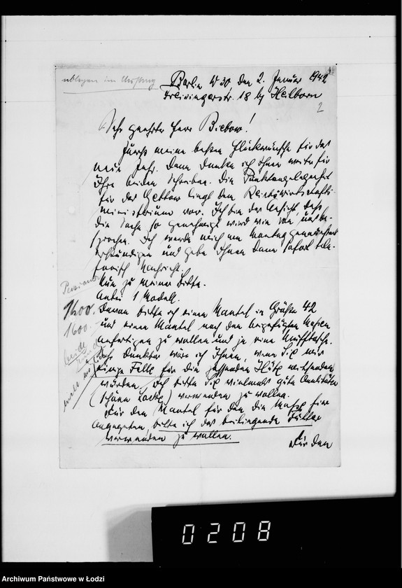 Obraz 6 z jednostki "Kürschnerei. [Zamówienia, rachunki i świadectwa dostaw]"