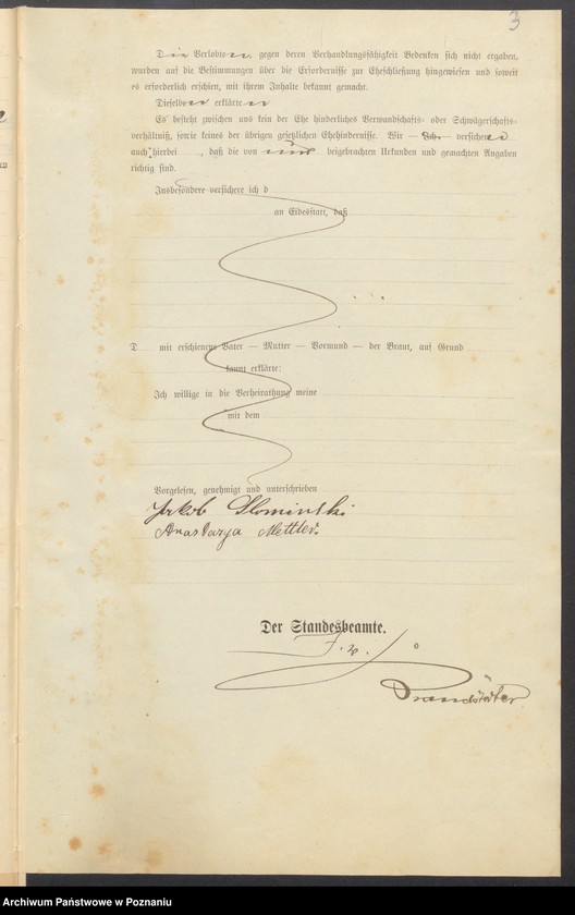 Obraz 5 z jednostki "[Dokumenty dostarczone przez narzeczonych do zawarcia związku małżeńskiego za 1902 rok. Tom XVI]"