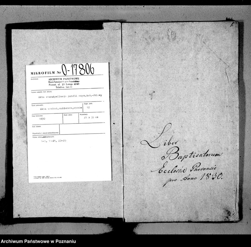 Obraz 3 z jednostki "Duplicat baptisatorum, copulatorum, mortuorum"