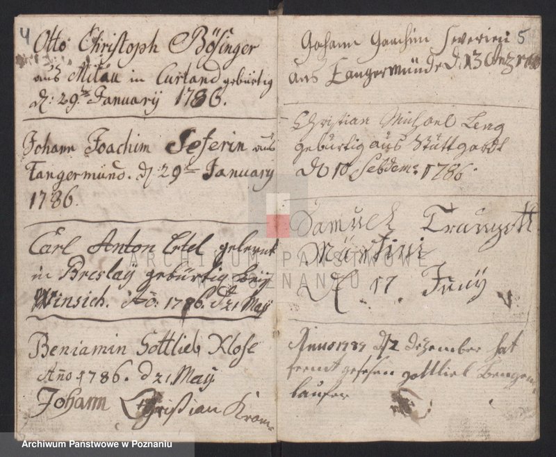 image.from.unit.number "Gessellenbuch. [Księga zapisów czeladników będących na wędrówce]"