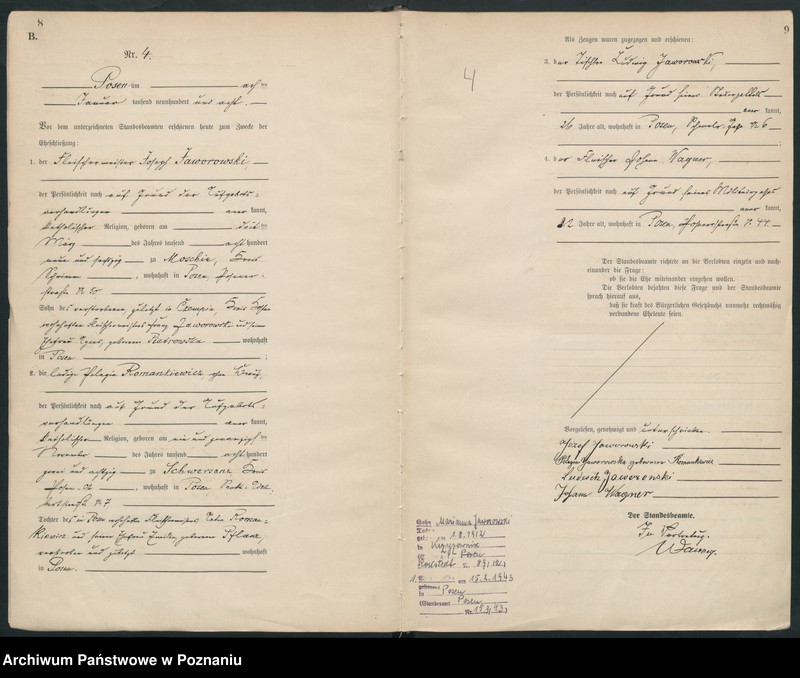 Obraz 6 z jednostki "Księga miejscowa małżeństw tom I [Rejestr główny małżeństw]"