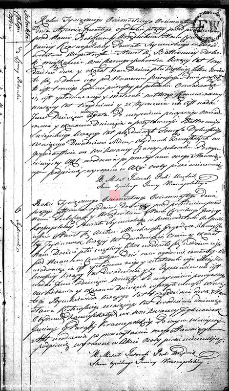 image.from.unit.number "Akta Urodzonych Gminy Krasnopolskiey Powiatu Seyneńskiego w Województwie Augstowskim Roku 1818 od 1 Stycznia."