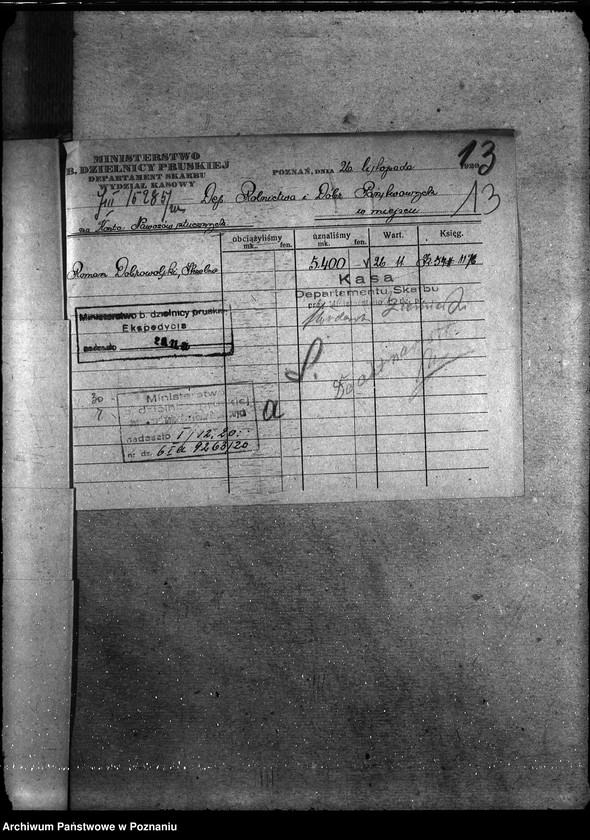 Obraz 17 z jednostki "Sprawy ogólno-administracyjne Sadzonki i fundusz nawozów sztucznych"