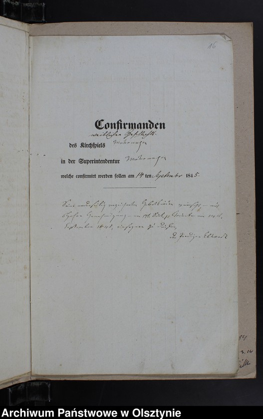 image.from.unit.number "Tabelle der Confirmanden des Kirchspiels Mohrungen"