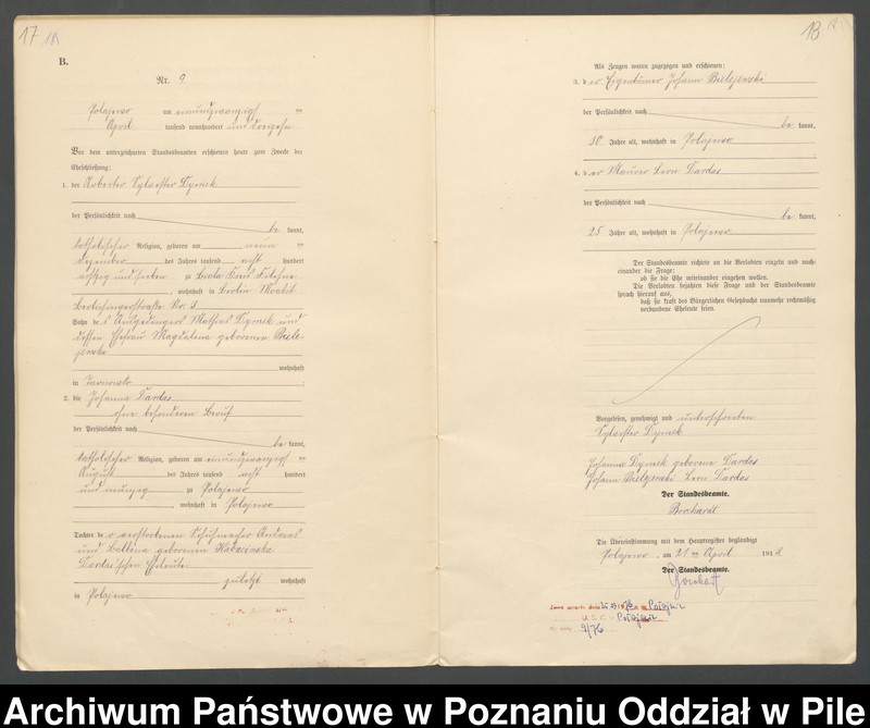 Obraz 12 z jednostki "Księga małżeństw"