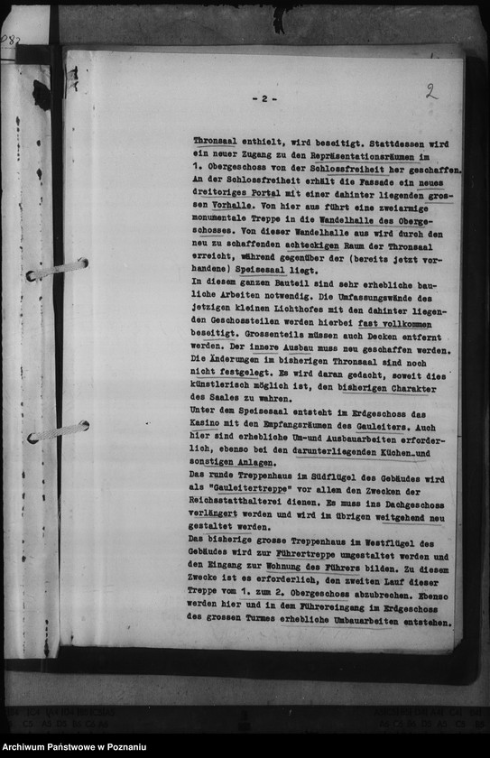 Obraz 6 z jednostki "Kostenvoranschlag. Neugestaltung des Schlosses zu Posen"