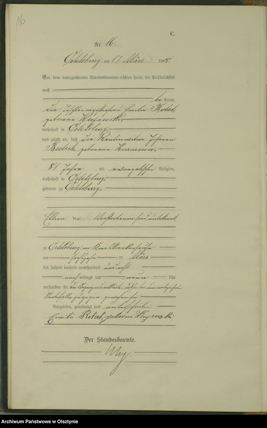 image.from.unit.number "Sterbe-Haupt-Register Nr 1 - 98"