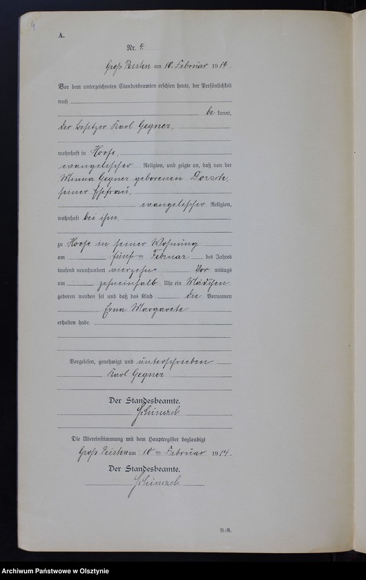 image.from.unit.number "Geburts-Neben-Register Nr 1 - 35 [Księga urodzeń- wtóropis ]"