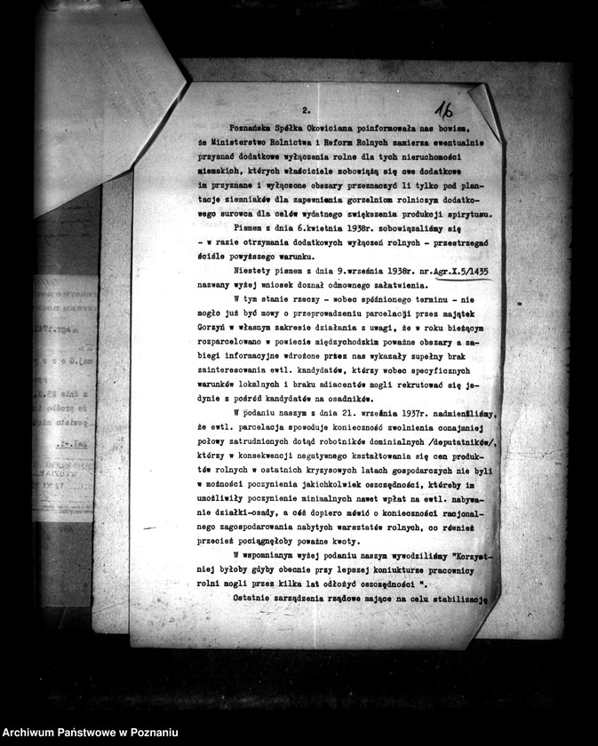 Obraz 20 z jednostki "Majątek Gorzyń powiatu międzychodzkiego wyłączenie z art. 5 ustawy o reformie rolnej"