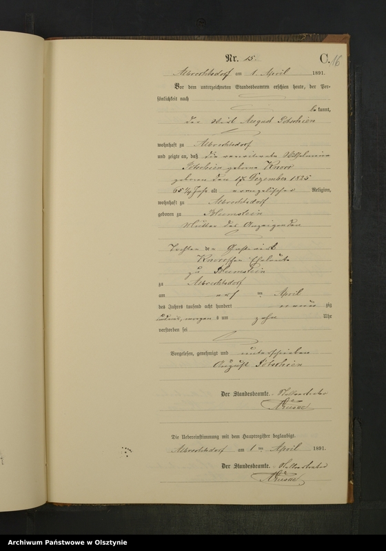 image.from.unit.number "Sterbe-Neben-Register Nr 1 - 54"