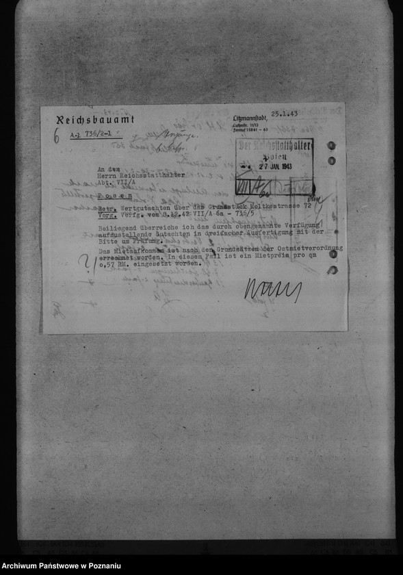 Obraz 10 z jednostki "Wertgutachten der (polnischen) beschlagnahmten Grundstücke"