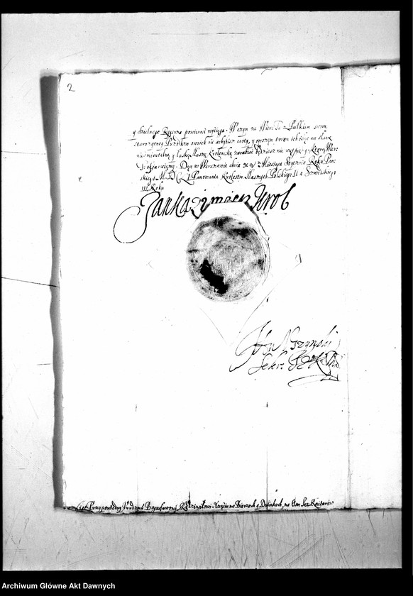 image.from.unit.number "List przypowiedni Jana[II] Kazimierza, króla polskiego i wielkiego księcia litewskiego oraz króla szwedzkiego, dla Bogusława księcia Radziwiłła, koniuszego litewskiego i generała gwardii JKM, w którym nakazuje mu zaciągnięcie regimentu rajtarskiego w liczbie 800 koni, a także określa czas jego służby oraz żołd."