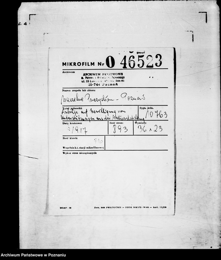 Obraz 3 z jednostki "Anträge auf Bewilligung von Unterstützungen aus der Nationalstiftung."