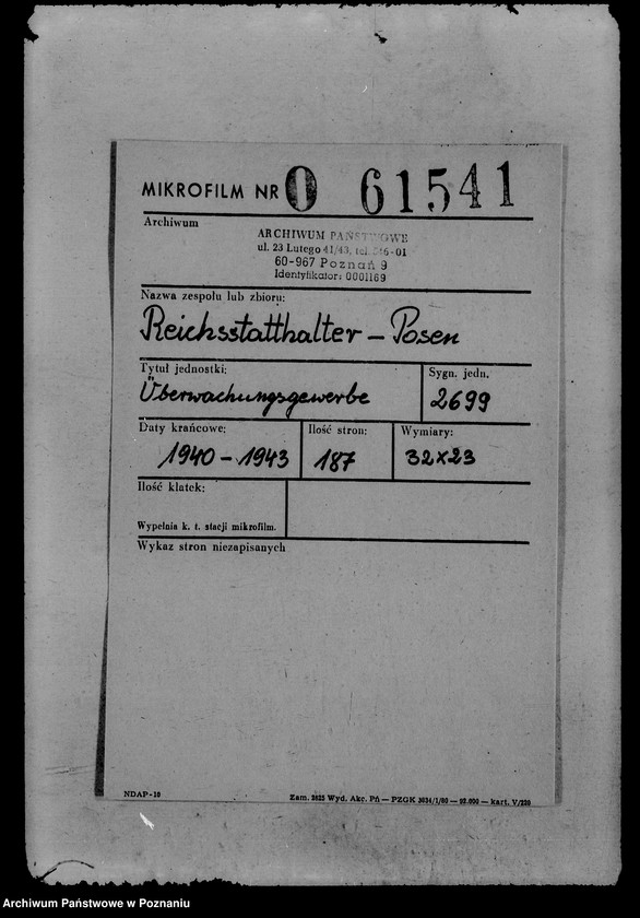 Obraz 2 z jednostki "Überwachungsgewerbe"