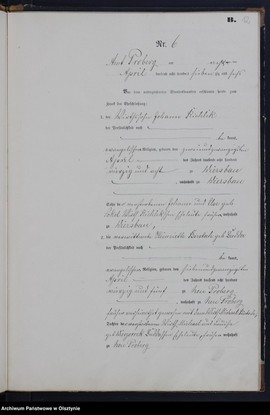 image.from.unit.number "Heiraths-Haupt-Register Nr 1 - 12"