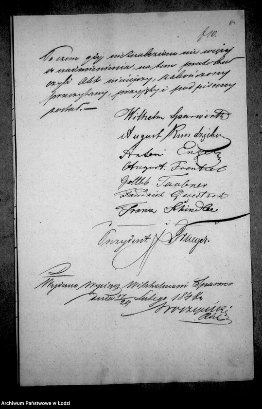 Obraz 18 z jednostki "Akta tyczące się ustanowienia opieki nad nieletnimi dziećmi po Emilii z Wangerów Sparwart"