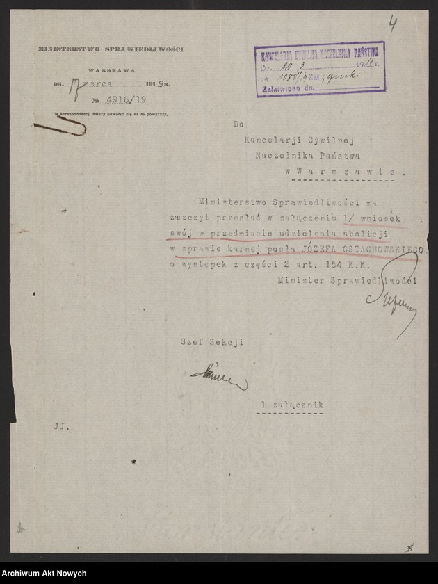 image.from.unit.number "Abolicje (wnioski Ministerstwa Sprawiedliwości, sądów - o umorzenie postępowania karnego)"