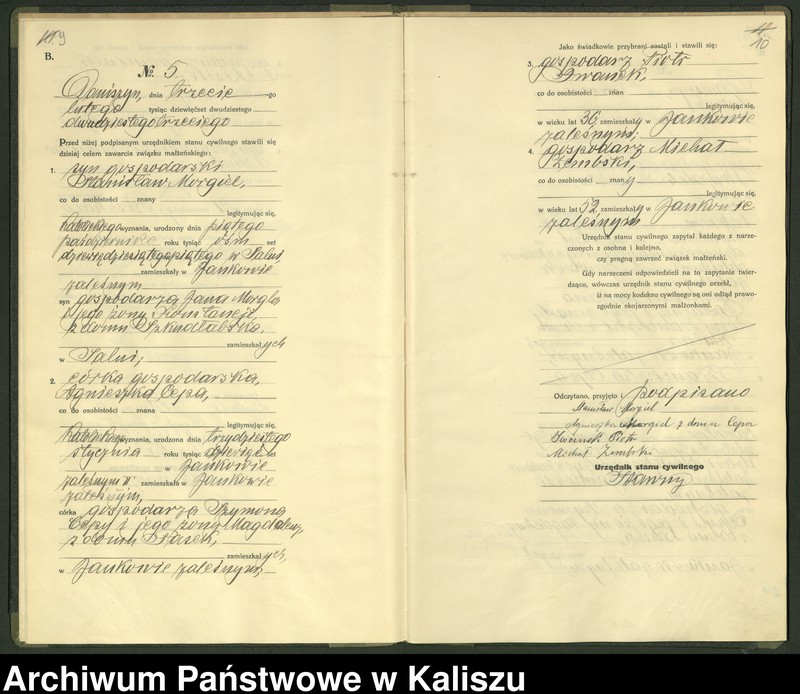 Obraz 8 z jednostki "[Księga małżeństw]"