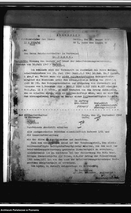 Obraz 4 z jednostki "Rundschreiben des Reichsstatthalters"