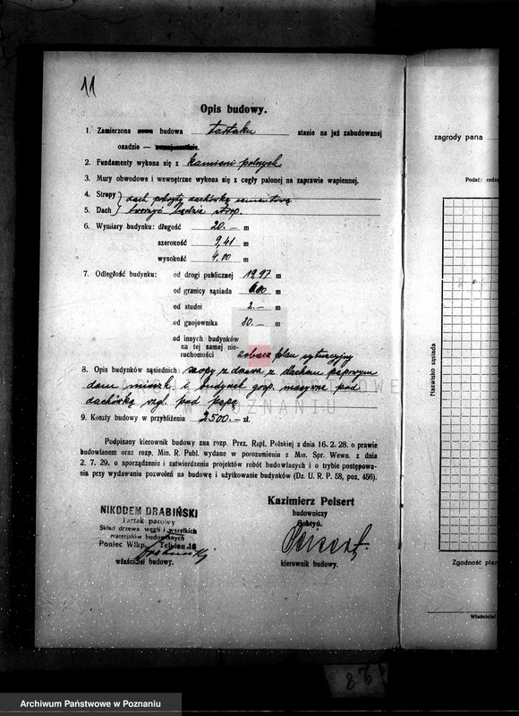 Obraz 15 z jednostki "Zatwierdzenie zakładu przemysłowego /tartak/ H. Drobińskiego w Poniecu pow. gostyński"