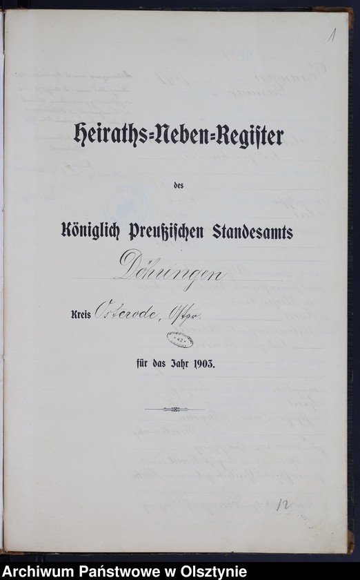 image.from.unit.number "Heiraths-Neben-Register Nr 1 - 19"