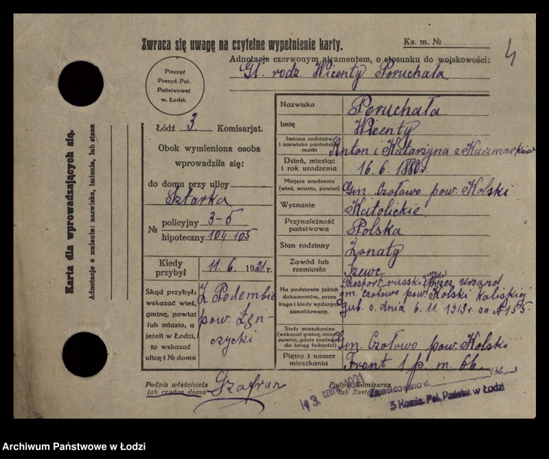 Obraz 6 z jednostki "[Spis ludności Łodzi] Porto-Potocki"