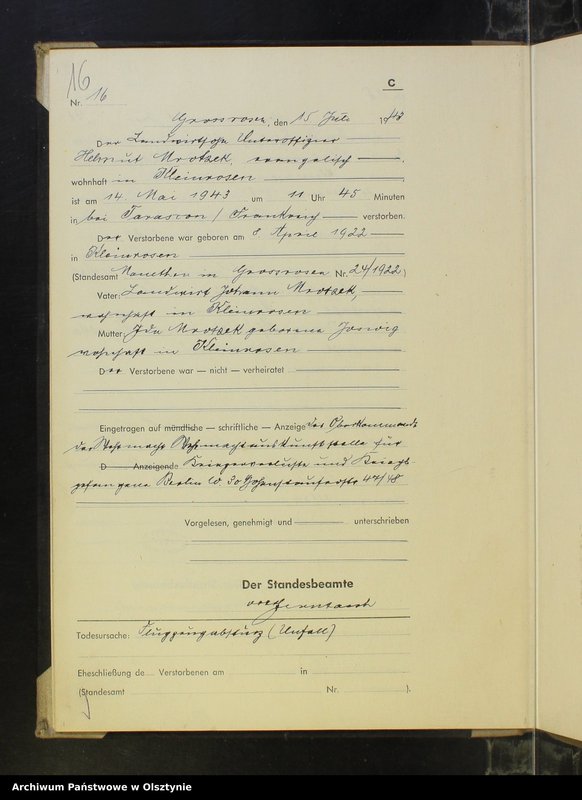 image.from.unit.number "Sterbebuch Nr 1 - 39,1 - 26 i 1"