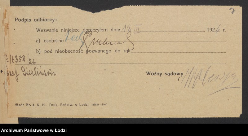 Obraz 9 z jednostki "Józef Gierliński – hurtowa sprzedaż win i wódek oraz towarów kolonialnych"