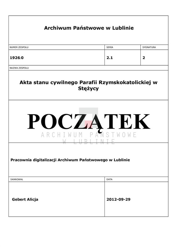 Obraz 1 z jednostki "Księga urodzeń"