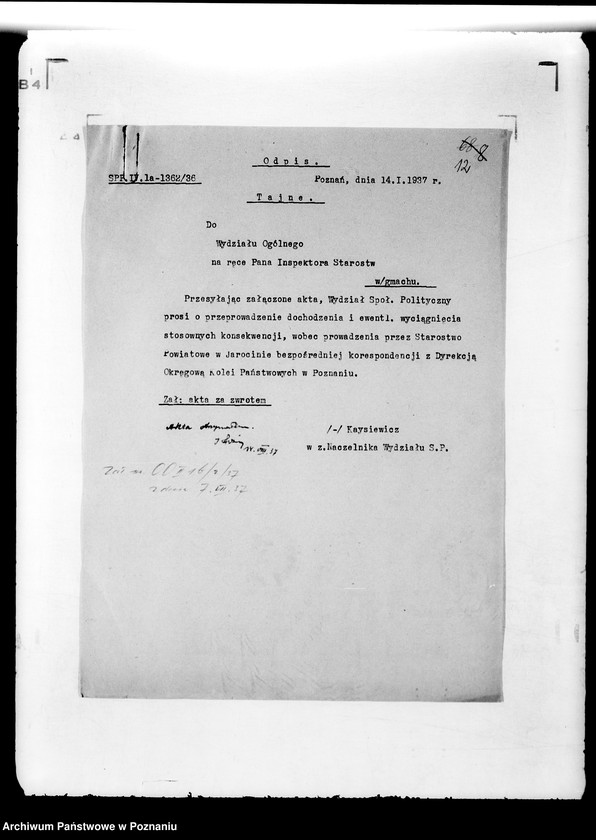 Obraz 16 z jednostki "Różne sprawy organizacyjne"