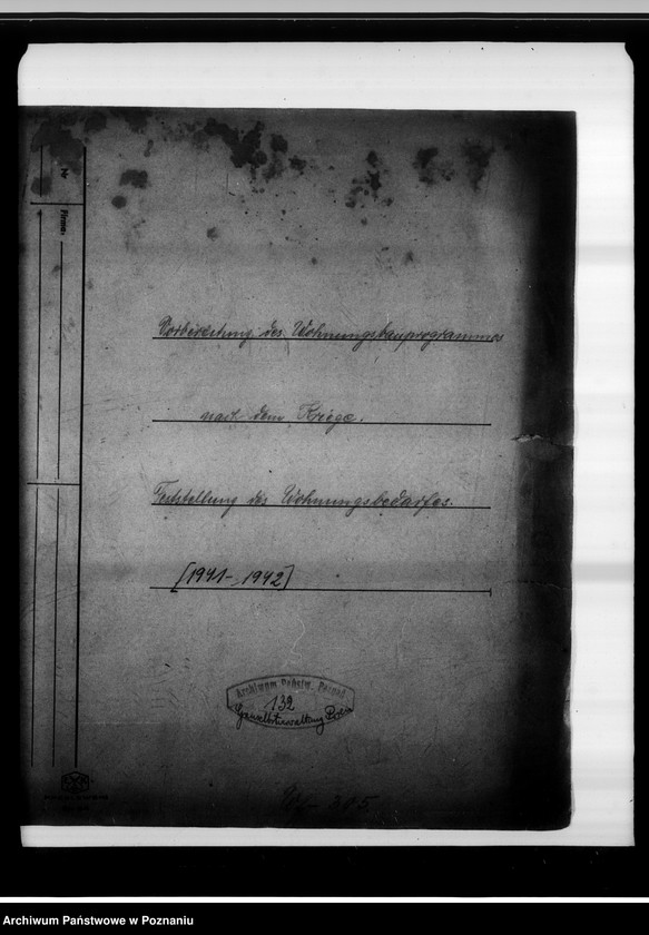 Obraz 5 z jednostki "Vorbereitung des Wohnungsbauprogrammes nach dem Kriege. Feststellung des Wohnungsbedarfes."