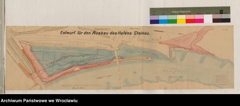 Obraz z jednostki "Lageplan Entwurf für den Ausbau des Hafens Steinau"