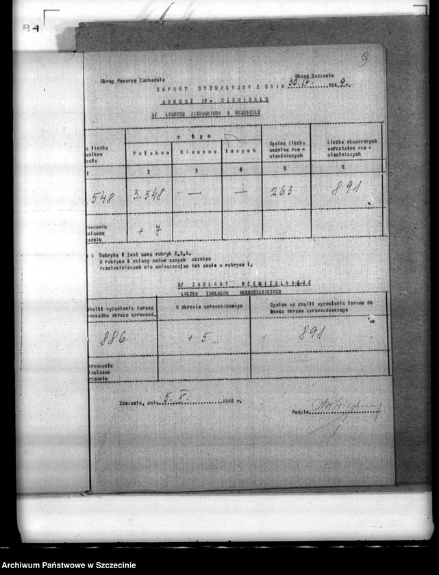 Obraz 8 z jednostki "Statystyka ludnościowa. Zatrudnienie i wartość produkcji zakładów z terenu miasta Szczecina"