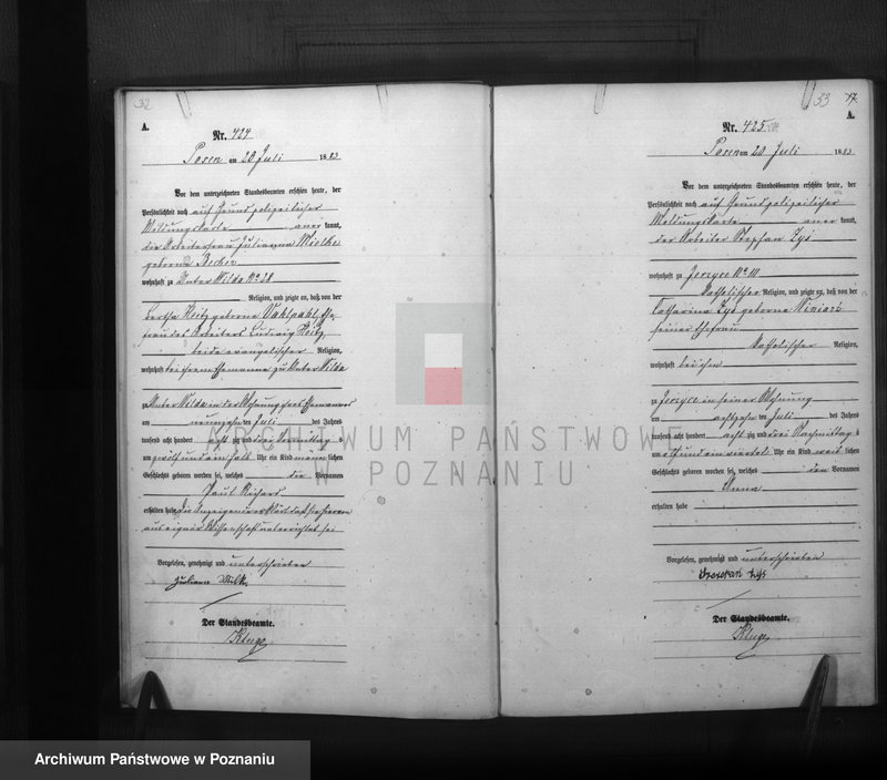 Obraz 18 z jednostki "Księga urodzeń t. II"